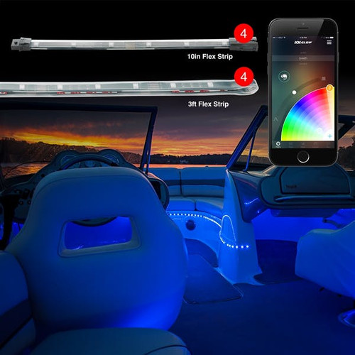 Xkchrome Xk-Boat-Sta-Dm Marine Lighting Kit W/ Dual-Mode Dash Mount Controller