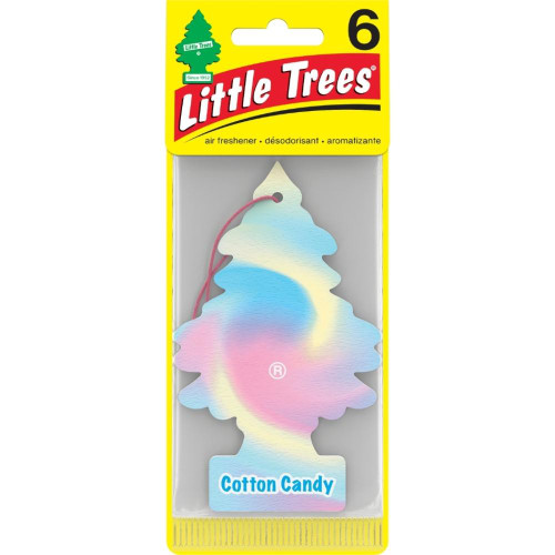  Little Trees Cotton Candy Hanging Air Freshener For Car & Home 6 Pack! 