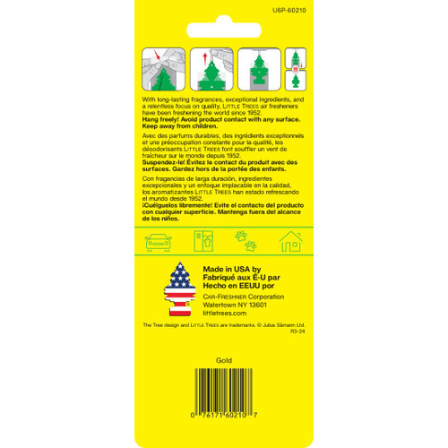 Little Trees Gold Scented Hanging Air Freshener For Car & Home 6 Pack!   Little Trees Gold Scented Hanging Air Freshener For Car & Home 6 Pack!