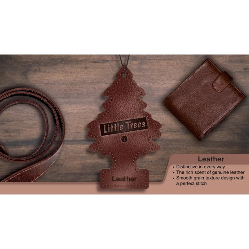 Little Trees Leather Scented Hanging Air Freshener For Car & Home 6 Pack!   Little Trees Leather Scented Hanging Air Freshener For Car & Home 6 Pack!