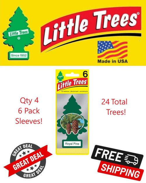  Little Trees 60101-24PACK-6CTS Royal Pine Hanging Air Freshener for Car & Home 24 Pack! 