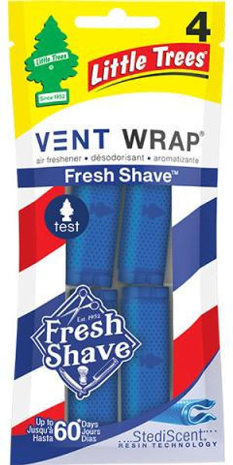  Little Trees CTK-52745-24 Fresh Shave Scent Air Freshener Vent Wrap for Car & Home - 4 Pack! 