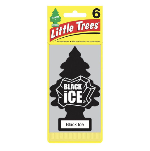  Little Trees U6P-60155 Black Ice Hanging Air Freshener for Car & Home 6 Pack! 