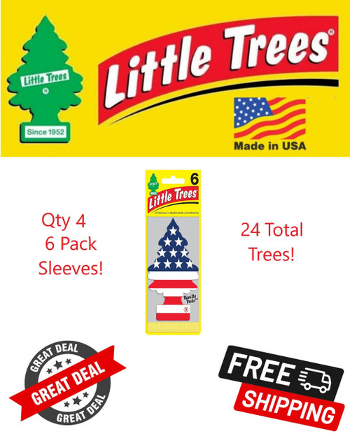  Little Trees U6P-60945-24PACK-6CTS Vanilla Pride Hanging Air Freshener for Car/Home 24 Pack! 