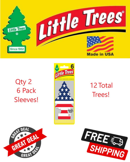  Little Trees U6P-60945-12PACK-6CTS Vanilla Pride Hanging Air Freshener for Car/Home 12 Pack! 