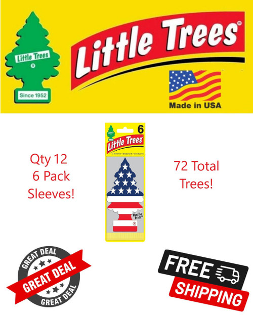  Little Trees U6P-60945-72PACK-6CTS Vanilla Pride Hanging Air Freshener for Car/Home 72 Pack! 