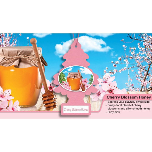  Little Trees Cherry Blossom Honey Air Freshener For Car & Home 6 Pack! 