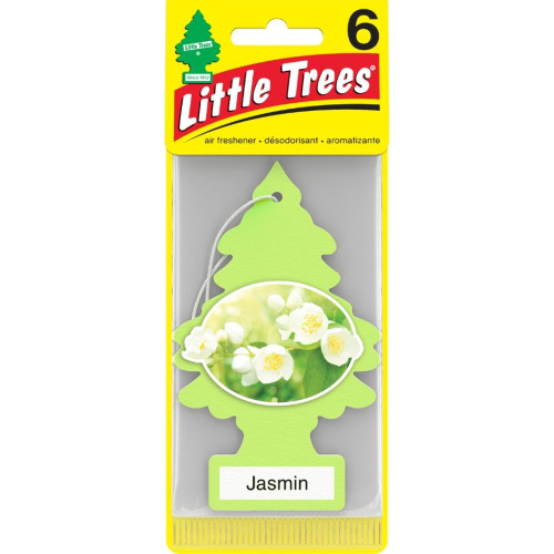  Little Trees Jasmin Scented Hanging Air Freshener For Car & Home 6 Pack! 