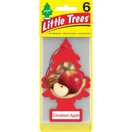  Little Trees Cinnamon Apple Hanging Air Freshener For Car & Home 6 Pack! 
