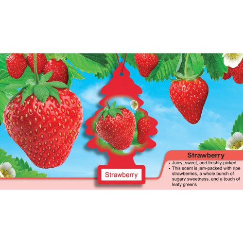 Little Trees Strawberry Hanging Air Freshener For Car & Home 6 Pack!   Little Trees Strawberry Hanging Air Freshener For Car & Home 6 Pack!