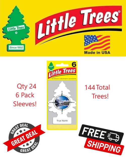  Little Trees U6P-67146-144PACK-6CTS True North Hanging Air Freshener for Car & Home 144 Pack! 