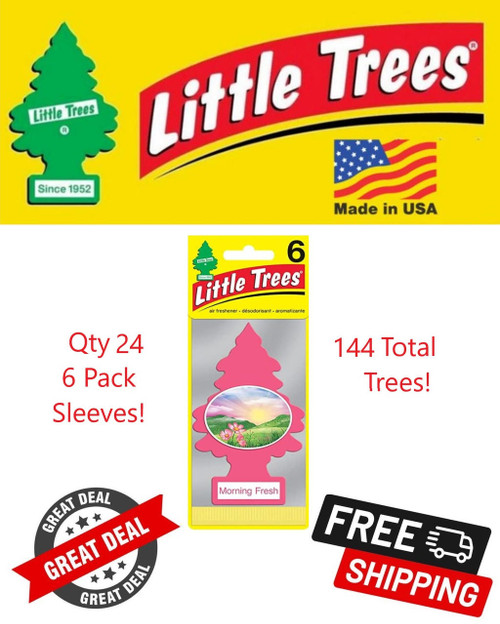  Little Trees U6P-60228-144PACK-6CTS Morning Fresh Hanging Air Freshener for Car & Home 144 Pack! 