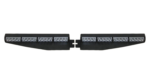  Race Sport Rsl648b 8-Led Head Visor Led Strobe Bar Kit W/ 15-Patterns &Amp; Control Box (Amber) 