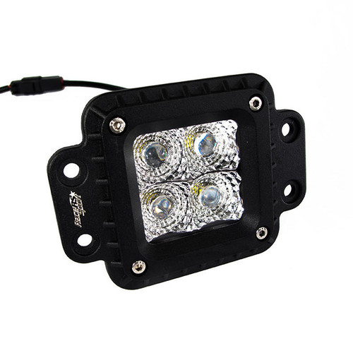 Race Sport Rshd4ledfm Heavy Duty Flush Mount 4 Led High-Powered Led Spot Light 2X2   Race Sport Rshd4ledfm Heavy Duty Flush Mount 4 Led High-Powered Led Spot Light 2X2