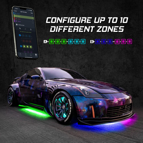 XKGlow Xkglow Xkalpha Led Underglow Light Kit - 8Pc Undercar With 4 Rock Lights  XKGlow Xkglow Xkalpha Led Underglow Light Kit - 8Pc Undercar With 4 Rock Lights