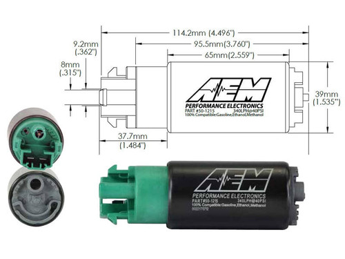 Aem Electronics 340 Lph E85-Compatible High Flow In-Tank Fuel Pump   Aem Electronics 340 Lph E85-Compatible High Flow In-Tank Fuel Pump
