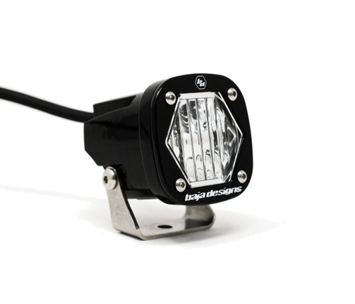  Baja Designs S1 Black Led Auxiliary Light Pod - Wide Cornering Beam With Clear Lens 