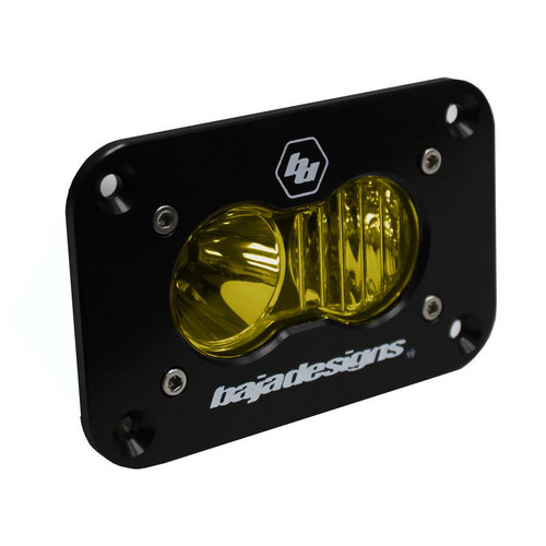  Baja Designs S2 Sport Black Flush Mount Led Auxiliary Driving/Combo Light Pod - Amber Lens 