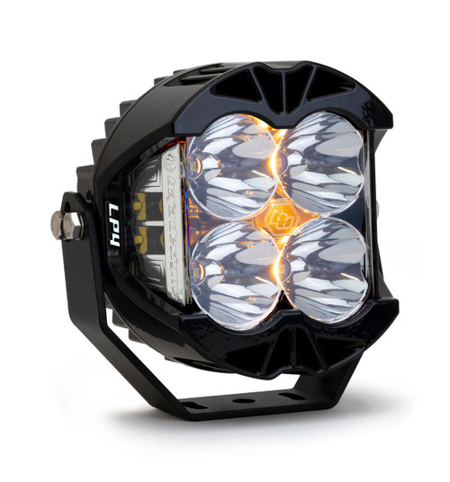 Baja Designs Lp4 Pro Led Auxiliary Light Pod - Spot Light Pattern With Clear Lens & Amber Backlight 