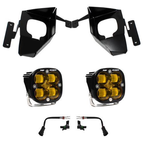  Baja Designs 16-18 Chevy Silverado 1500 Squadron Sae Fog Pocket Light Kit - Yellow Lens 