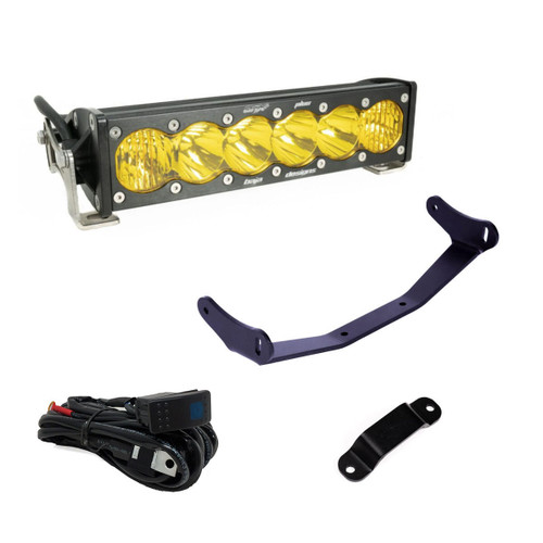 Baja Designs 2024 Can-Am Maverick R 10" Onx6+ Shock Tower Light Bar Kit - Amber Lens 