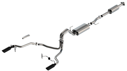 BORLA Borla 21-23 Ford F-150 5.0L Dual Exit Touring Catback System - Black Tips 