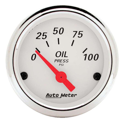  Autometer White Oil Pressure 0-100 