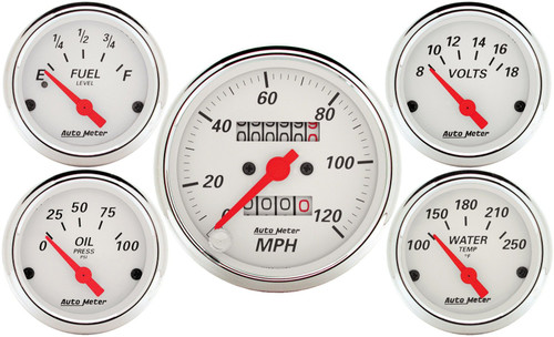 Autometer Arctic White Gauge Kit