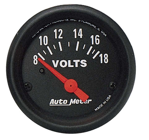  Autometer 2-1/16 Voltmeter- 8-18Volts 