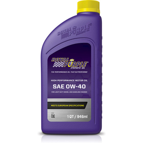 ROYAL PURPLE Royal Purple High Performance 0W-40 European Formula Motor Oil - 1Qt 