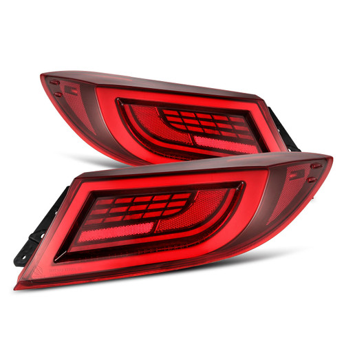  Alpharex 21-24 Toyota Gr86/Subaru Brz Luxx-Series Led Tail Lights - Vivid Red 