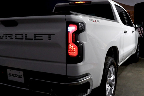 Alpharex 19-23 Chevrolet Silverado Pro-Series Led Tail Lights - Jet Black   Alpharex 19-23 Chevrolet Silverado Pro-Series Led Tail Lights - Jet Black