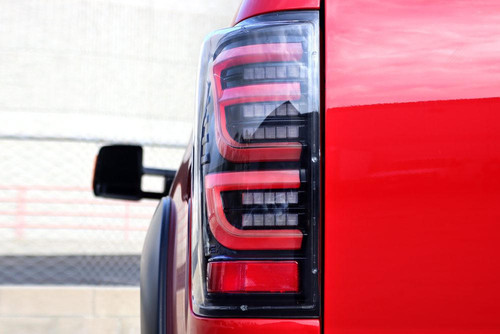  Alpharex 07-13 Toyota Tundra Luxx-Series Led Tail Lights - Black/Red 