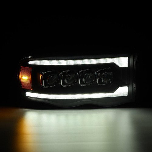 Alpharex 02-05 Dodge Ram Nova-Series Led Projector Headlights - Black   Alpharex 02-05 Dodge Ram Nova-Series Led Projector Headlights - Black