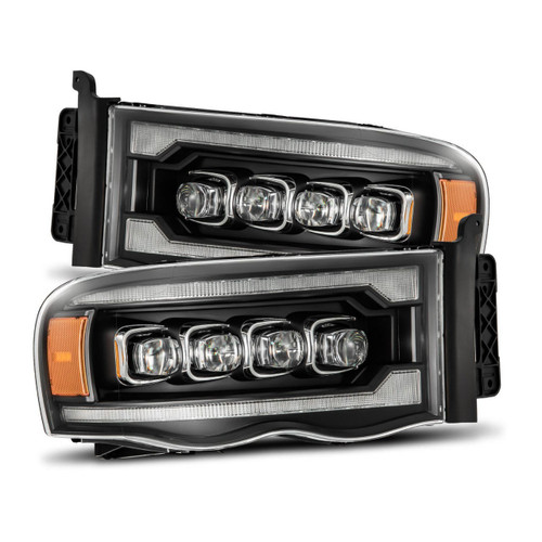  Alpharex 02-05 Dodge Ram Nova-Series Led Projector Headlights - Black 