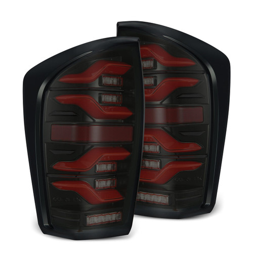  Alpharex 16-23 Toyota Tacoma Luxx-Series Led Tail Lights - Black/Red 