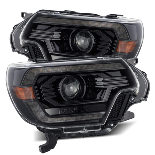  Alpharex 12-15 Toyota Tacoma Luxx-Series Led Projector Headlights - Alpha Black 