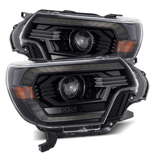  Alpharex 12-15 Toyota Tacoma Pro-Series Halogen Projector Headlights - Alpha Black 