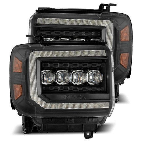  Alpharex 14-18 Gmc Sierra Nova-Series Led Projector Headlights - Black 