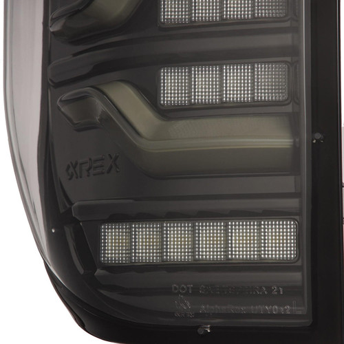 Alpharex 14-21 Toyota Tundra Luxx-Series Led Tail Lights - Black   Alpharex 14-21 Toyota Tundra Luxx-Series Led Tail Lights - Black