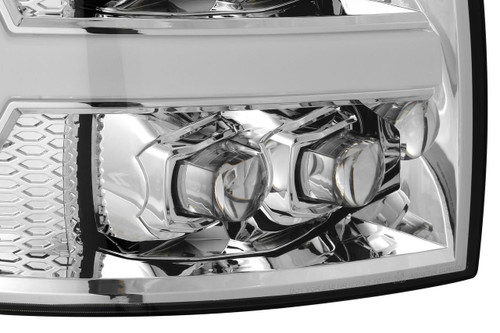 Alpharex 07-13 Chevrolet Silverado Nova-Series Led Projector Headlights - Chrome   Alpharex 07-13 Chevrolet Silverado Nova-Series Led Projector Headlights - Chrome