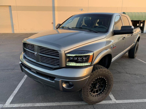 Alpharex 06-08 Dodge Ram Nova-Series Led Projector Headlights - Alpha Black   Alpharex 06-08 Dodge Ram Nova-Series Led Projector Headlights - Alpha Black