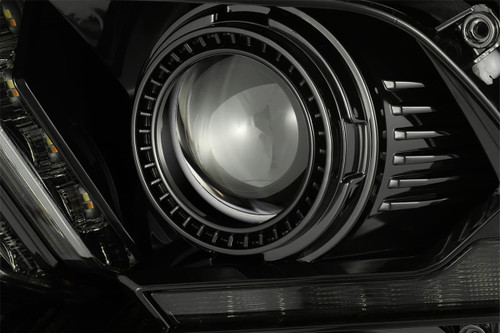  Alpharex 10-12 Ford Mustang Luxx-Series Led Projector Headlights - Alpha Black 