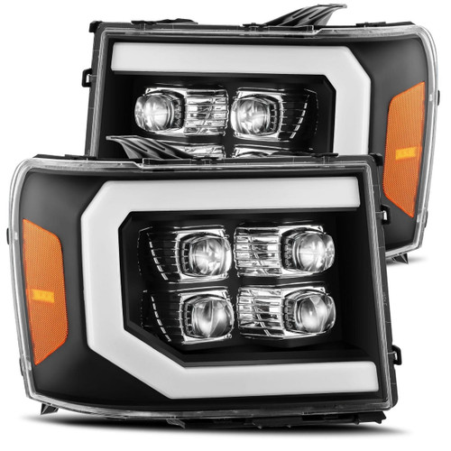  Alpharex 07-13 Gmc Sierra Nova-Series Led Projector Headlights - Black 