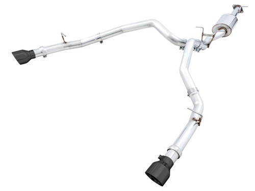  Awe Exhaust 0Fg Dual Rear Exit Catback Exhaust For 5Th Gen Ram 1500 5.7L (With Bumper Cutouts) - Diamond Black Tips 