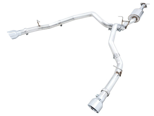  Awe Exhaust 0Fg Dual Rear Exit Catback Exhaust For 5Th Gen Ram 1500 5.7L (With Bumper Cutouts) - Chrome Silver Tips 