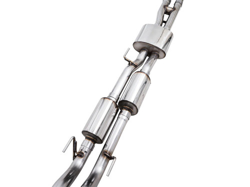Awe Exhaust 0Fg Exhaust With Bashguard For 3Rd Gen Tacoma - Dual Chrome Silver Tips   Awe Exhaust 0Fg Exhaust With Bashguard For 3Rd Gen Tacoma - Dual Chrome Silver Tips