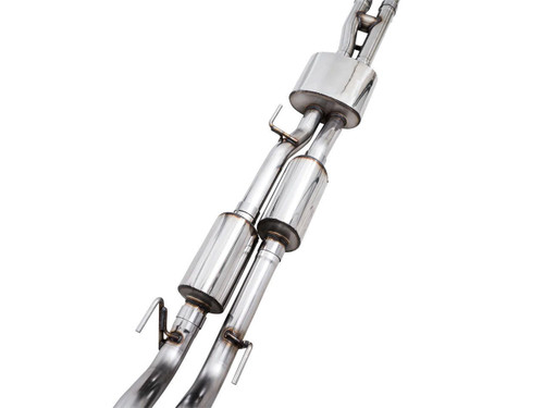 Awe Exhaust 0Fg Exhaust With Bashguard For 3Rd Gen Tacoma - Dual Chrome Silver Tips   Awe Exhaust 0Fg Exhaust With Bashguard For 3Rd Gen Tacoma - Dual Chrome Silver Tips