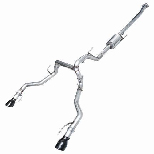  Awe Exhaust 0Fg Non-Resonated Catback For '21+ Ford F-150 Tremor (With Bumper Cutouts) - Diamond Black Tips 