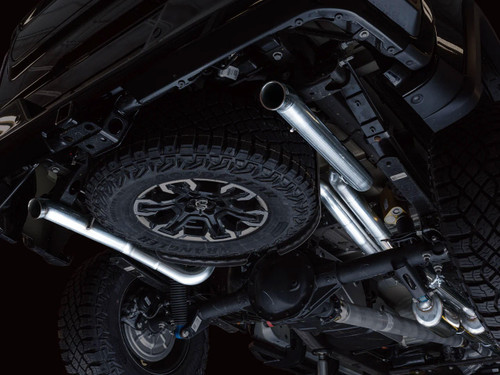 Awe Exhaust 0Fg Catback Exhaust For Silverado Zr2/Sierra At4x - Dual Bashguard (No Tips)   Awe Exhaust 0Fg Catback Exhaust For Silverado Zr2/Sierra At4x - Dual Bashguard (No Tips)